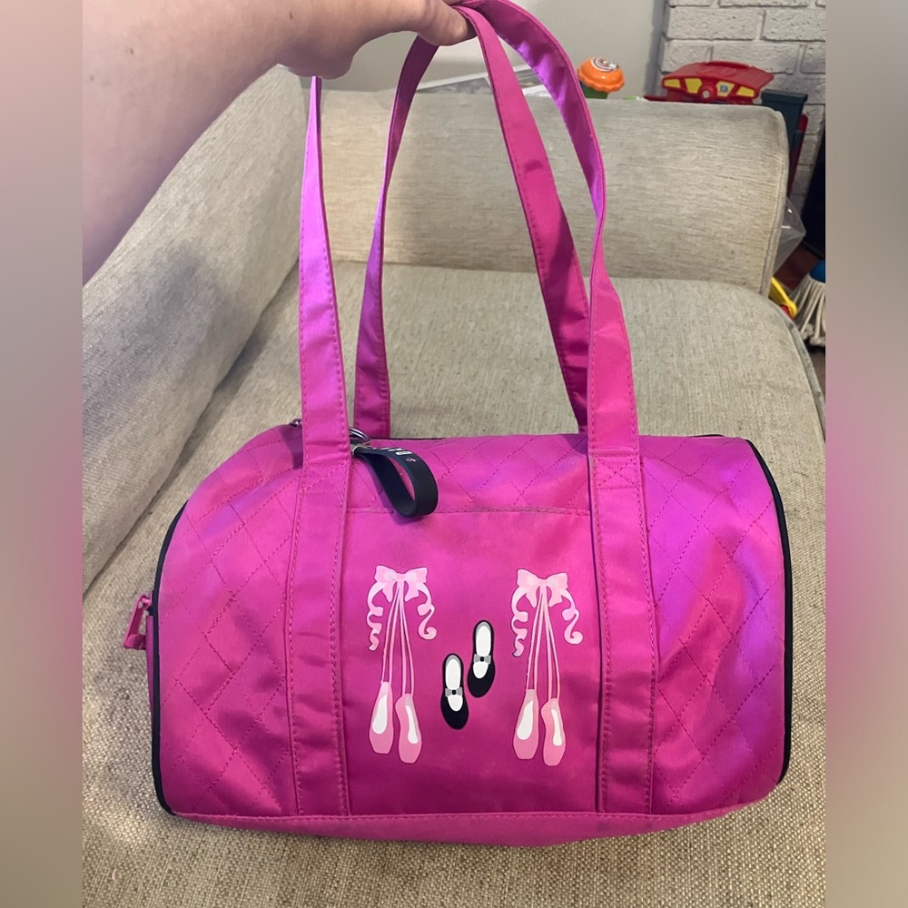Girls Hot Pink Ballet Duffel Bag
